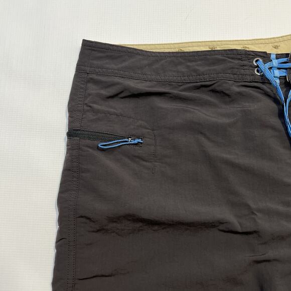 Patagonia Mens Wavefarer Board Shorts Size 40 Gray Blue Nylon Style 86622 - Picture 7 of 12